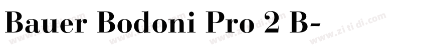 Bauer Bodoni Pro 2 B字体转换
